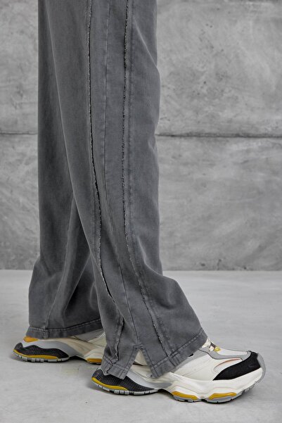 NOMARC Men's Smoked Washed Detailed Project Printed Sweatpants