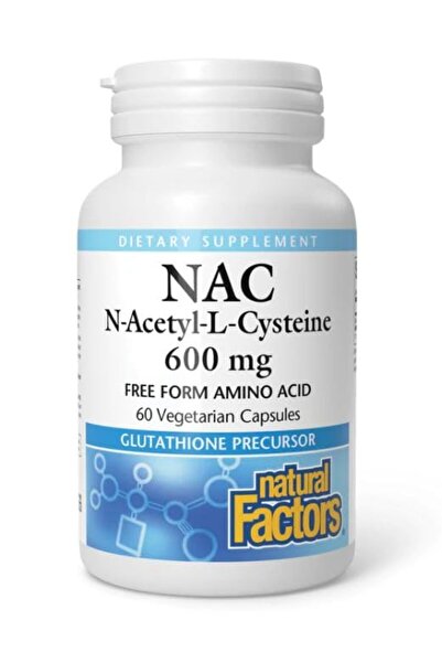 Natural Factors N-Acetyl-L-Cysteine 600 mg, 60 Capsules