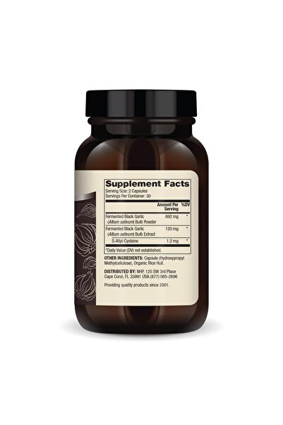 Dr Mercola Fermented Black Garlic, 60 Capsules, Supports Immune & Blood Pressure, Non-GMO