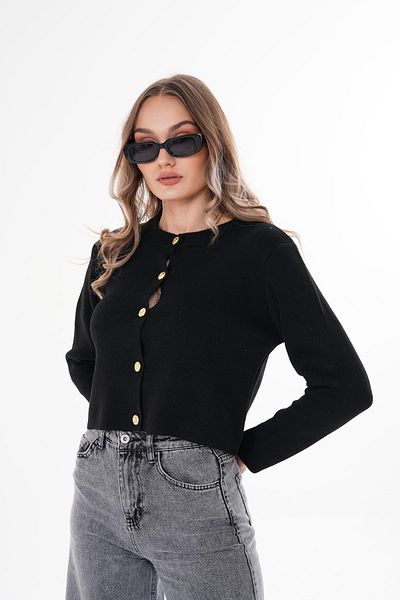 ŞİMAL Women's Baby Collar Button Closure Knitwear Knitted Cardigan 250388   -