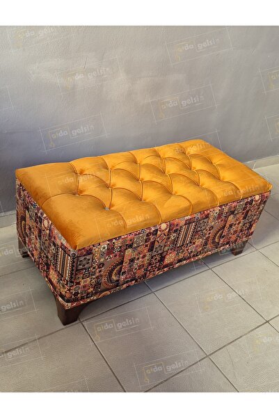 aldagelsin ALDASANDIKLIPUF Etnik Desen  Amartisörlü Kapitoneli Lüks Sandıklı ...