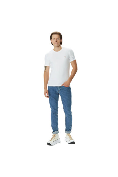 Guess Jeans Pánské bílé slim fit tričko G011 Guess jeans
