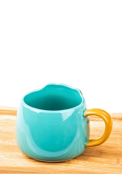 MUKKO HOME Cute Bear Embossed Porcelain Mug - 350 Ml, Hand Decor Painting, Stylish and Durable Mug