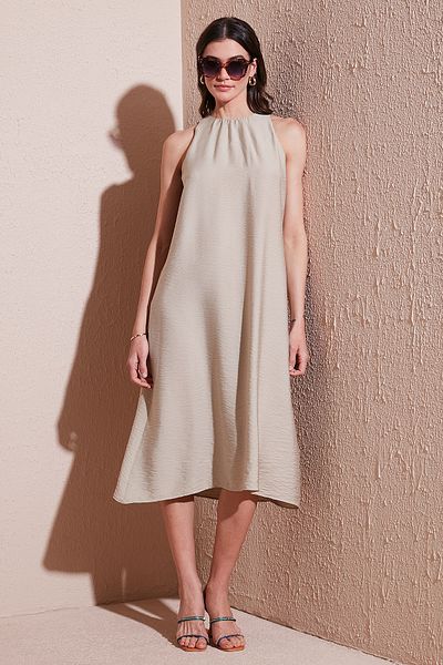 Lela Φόρεμα με κανονική εφαρμογή Halter Neck Midi Length ΦΟΡΕΜΑ 67810049