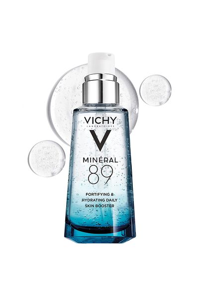 Vichy Mineral 89 Hyaluronic Acid Serum, Hydrating Skin Booster, Fragrance & Oil-Free Gel