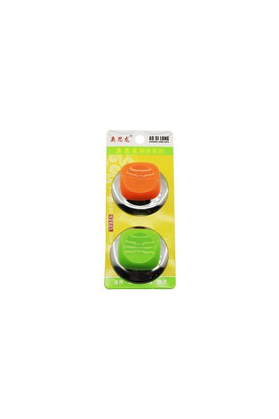 Mu Art - 2Piece Pot Lid Handle Chrome - Colorful Plastic Handle (4767)
