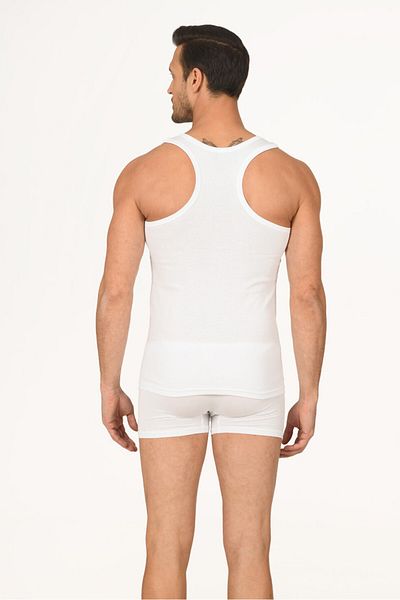 NBB Men's Sneaker 713 White Verruche Ribana Fabric Round Neck