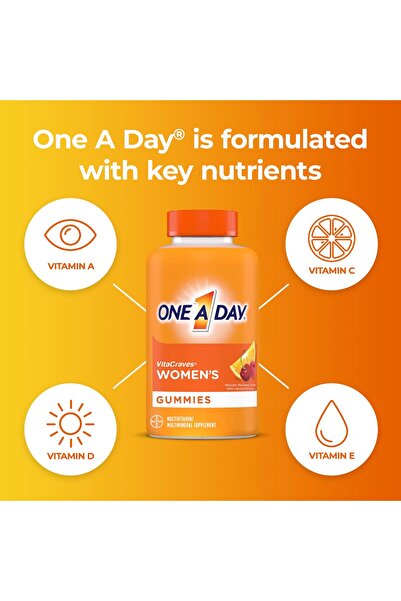 One A Day Women's Multivitamin Gummies, Immune Support, Vitamins A, C, D, E, Zinc, Calcium, 230ct