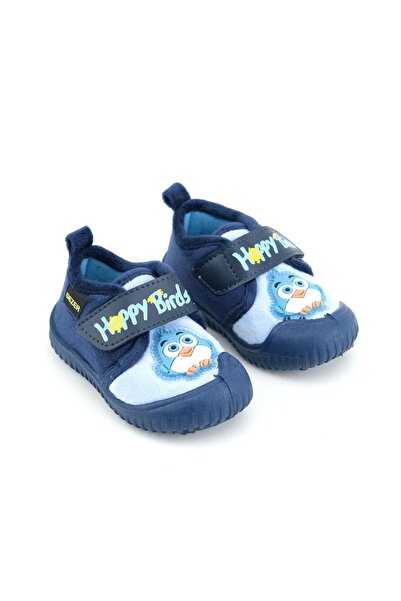 GEZER Tam Ortopedik Kışlık Happy Birds Yumuşak Kaymaz Taban Ev,Kreş,Anaokulu Panduf