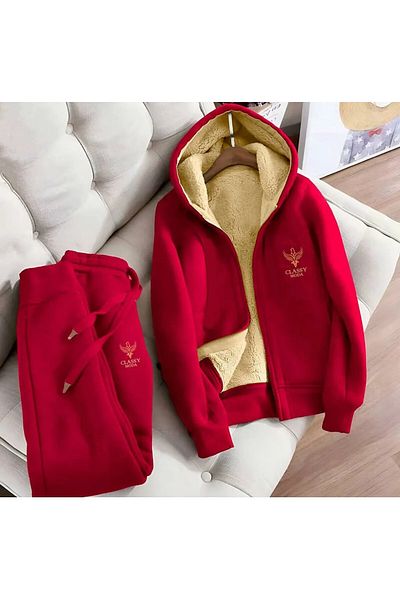 Classy 2-Piece Tracksuit Set - Nakiş Hooded Tracksuit Set - 3 Thread Raster Welsoft Sleeves Excluded