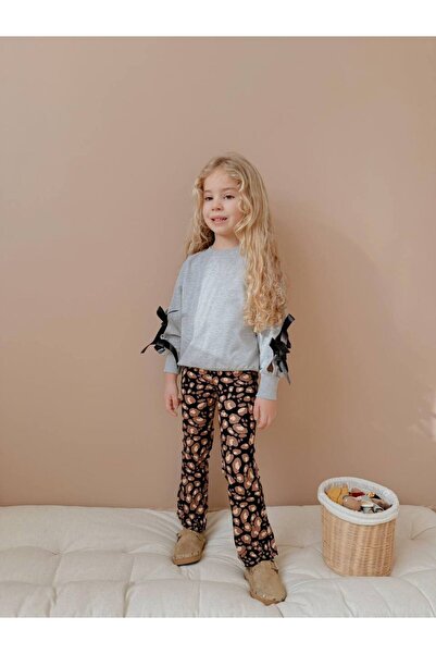 YİGİT BUTİK Дівчачий комплект з леопардовим принтом