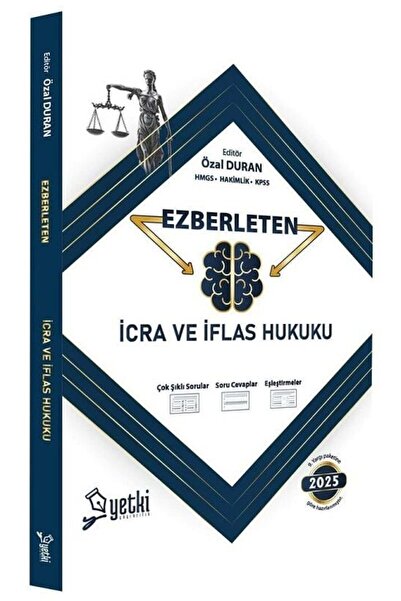 Yetki Yayıncılık Yetki 2025 Baskı HMGS Hakimlik KPSS A Grubu İcra İflas Hukuku Ezberleten Sorular