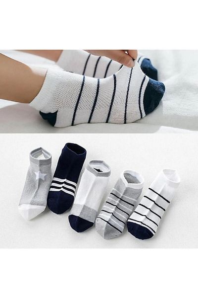 Mikka Lüks Star Patterned 5 Pairs Kids Booties Socks