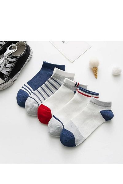 Mikka Lüks Boy's Socks Lakos Patterned Booties Socks 5 Pairs