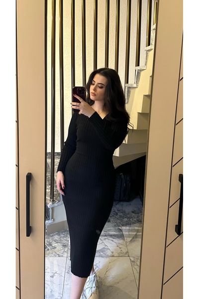 MODA Belden bağlama detaylı elbise