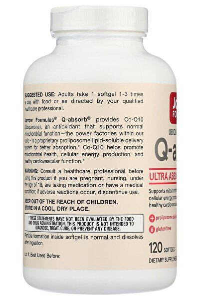 Jarrow Formulas Q-Absorb CoQ10 100 MG, 120 CT