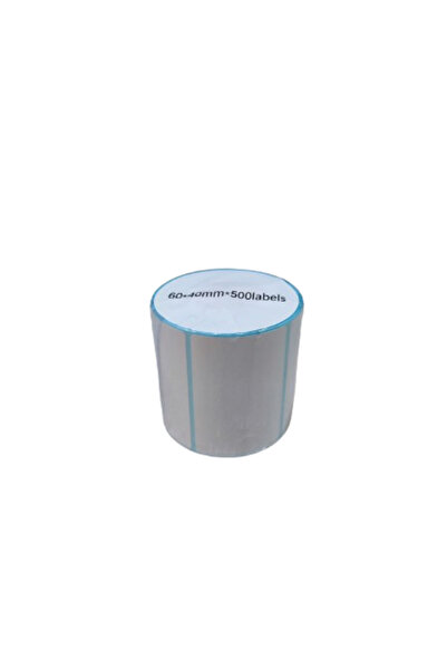 TOPTANTEK barkod etiket sticker 60x40 mm lamine termal etiket 1 rulo 200 adet etiket vardır. G.60mm Y.40mm