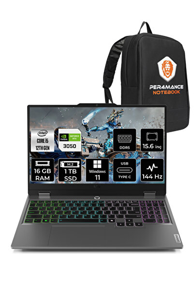 LENOVO LOQ i5 12600HX 16GB 1TB SSD RTX3050/6GB 15.6" FHD 144Hz W11H Gaming La...