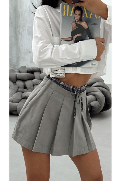 mydukkan.co Waist Detail Gabardine Skirt