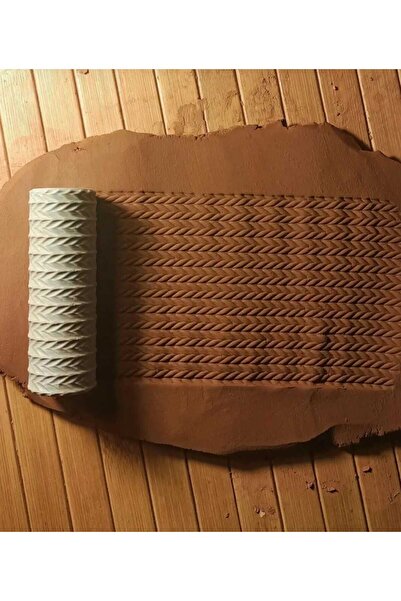 Enbceramic 10 CM ÖRGÜ DESEN OKLAVASI DOKU RULOSU SERAMİK VE POLİMER KİL