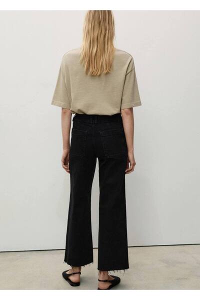 MANGO Woman Catherin yüksek belli culotte jean pantolon