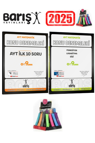 Üç Dört Beş Yayıncılık Barış 2025 Ayt İlk 10 Soru Konu Deneme+ AYT Matematik ...