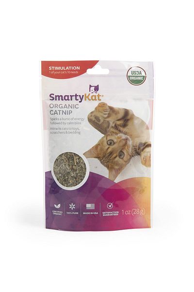 SmartyKat Organic Catnip for Cats & Kittens, Resealable Pouch - 1 Ounce