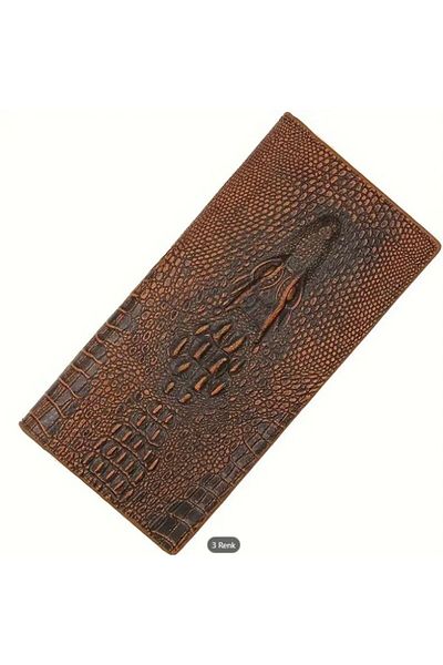 Dgt Luxury Crocodile Themed Vegan, Multi-Compartment, Collectible, Gift Men's Wallet