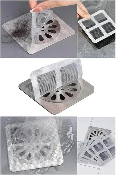 jetfast 10 Pieces Bathroom Drain Strainer Hair Catcher Strainer Bath Shower Drain Anti-Clogging Strainer