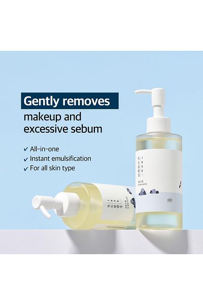 Round Lab 1025 Dokdo Cleansing Oil 6.76 fl oz, Deep Pore & Makeup Remover, Leaves No Oil