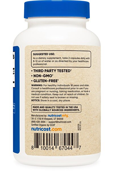 Nutricost Organic Chaga Mushroom Capsules 1000mg, 75 Servings - CCOF Certified, Vegetarian, Gluten-Free