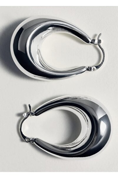 MANGO Woman Oval halka küpe