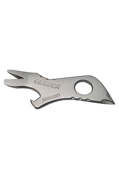GERBER Gear Shard 7-in-1 Keychain Bottle Opener Multitool with Screwdriver, Gifts for Men - Silver