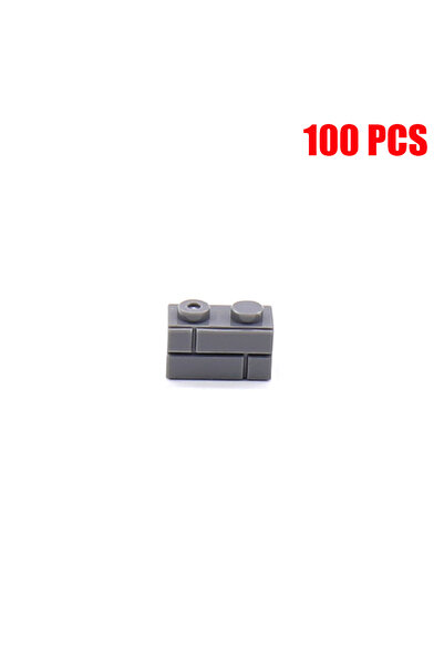 Choice3 ١٠٠ قطعة من طوب بناء جدار المدينة بنقاط ١×٢ باللون الرمادي الداكن، قط...