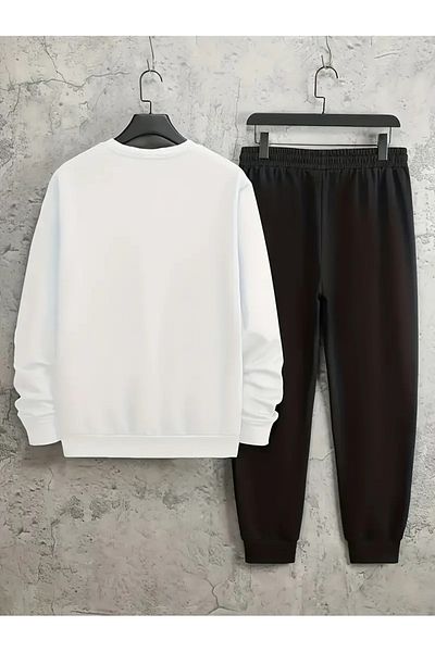 NEW TRENDY COLLECTİON Round Neck Sweat & Sweatpants Set – Comfortable and Stylish Design