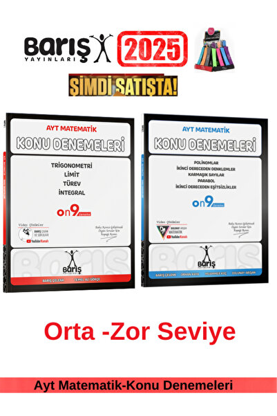 Üç Dört Beş Yayıncılık Barış Çelenk Ayt Matematik Konu Denemeleri Tri-Lmt-Trv...