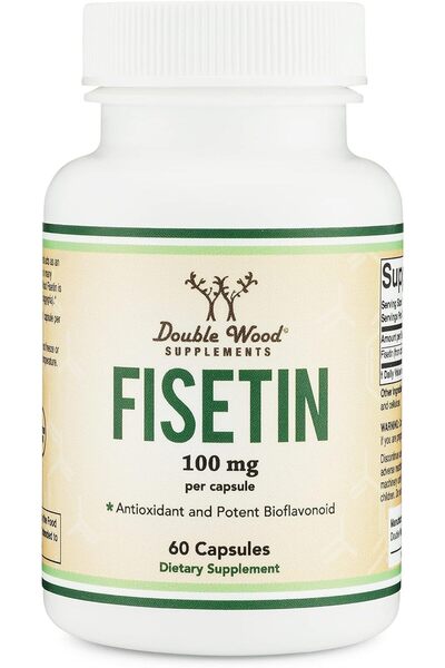 Double Wood Supplements Fisetin Supplement - 100mg Bioactive Flavonols, 60 Count (Senolytic Aging Support) by Double Wood