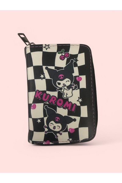 Görkem bebe ayakkabı ve tekstil Kuromi Girl's Wallet with Interior Compartment and Zipper