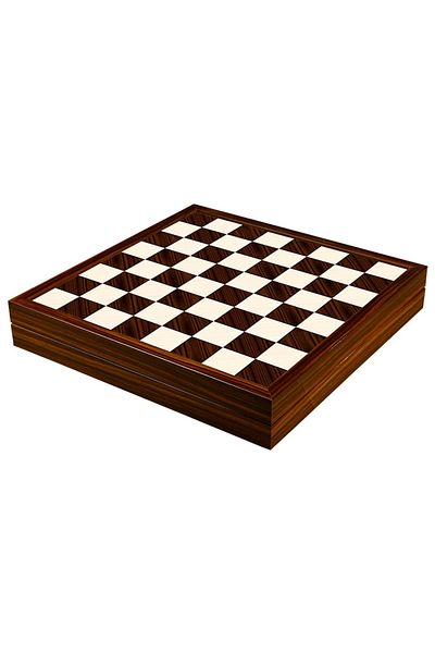 hediyeconcepti Walnut Wood Made Chess Set with Container
