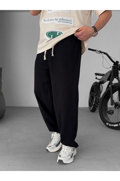 BYBASICMAN Black Baggy Pants - Jj-206