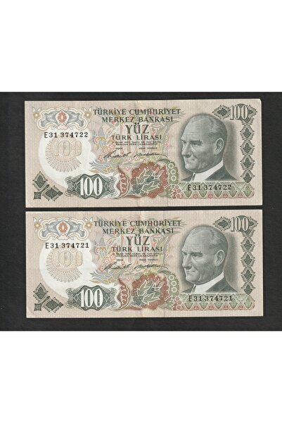 Genel Markalar 6. Emisyon 100 Türk Lirası ÇÇT/ÇÇT+ (41-42) Eski kağıt para