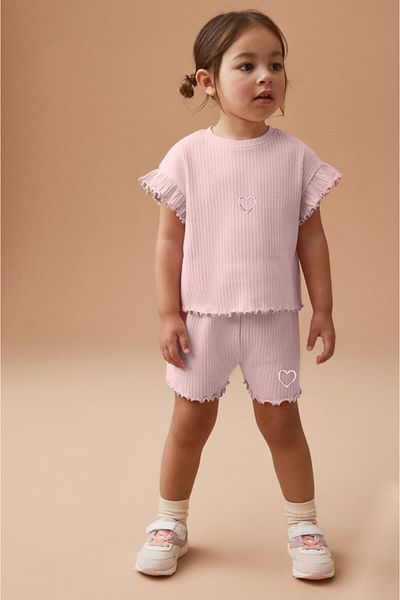 Bloom Bbk-237 Pink Corded Girl's Suit