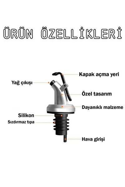 jetfast 2 Pieces of Sippy Oil Stopper with Cap, Oil Pot Bottle Tip and Vinegar Pot Sauce Pot Bottle Head