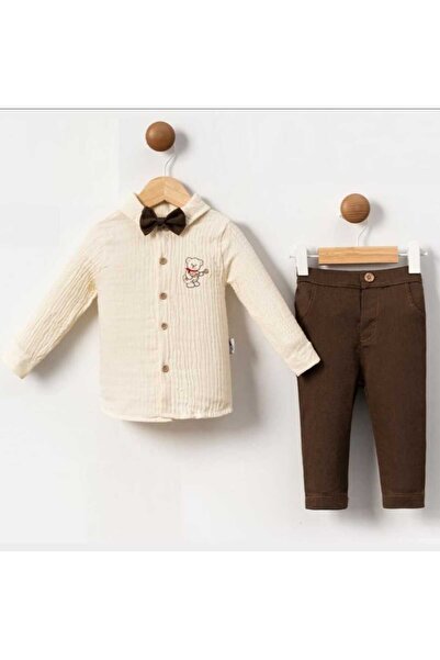 Necix's Organik kumaş erkek bebek ikili takım