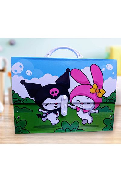 izmir yazici servis Kuromi My Melody Box with Handle Folder Kindergarten Kindergarten Nursery