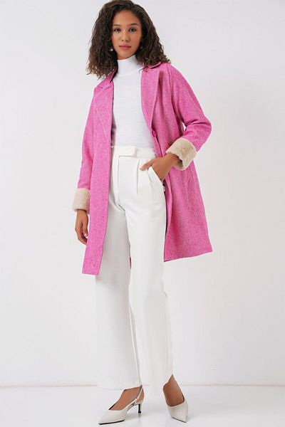 MODAVERA 9085 Fish Back Cashew Coat - A.Fuchsia