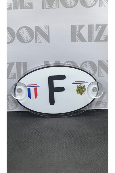 Kızıl Gök Her Araca  Uyumlu Oval F France Pleksi Kemik Arma Cam Süsü