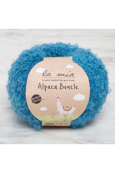 SAVA HOME COLLECTİON La Mia Alpaca Boucle 50g Μπλε Πλεκτό - L339-34390