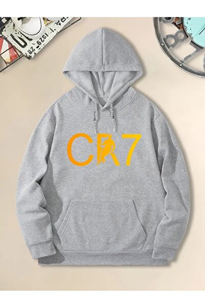 LAND MODA سويت شيرت بغطاء للرأس من البوليستر المطبوع عليه رسوم كارتونية CR7 ل...