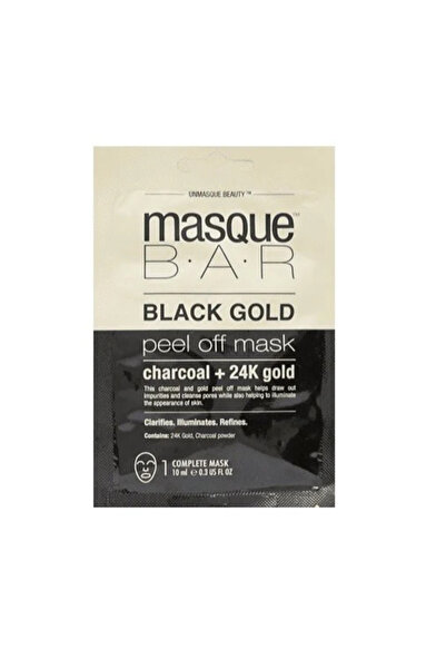 Masque قناع بار للتقشير بالفحم الأسود والذهب للوجه